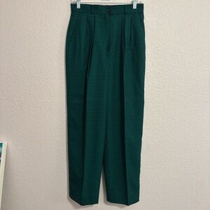 Rena Rowan Women’s Green Checkered Dress Pants